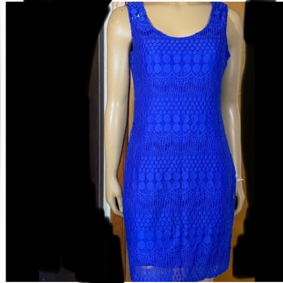 Tiana B. Dresses & Skirts - Tiana B. Royal Blue lace shift dress